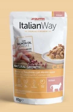 Italian Way Kitten Buste 28 x Gr 85 Tacchino/Mirtilli - Giuntini
