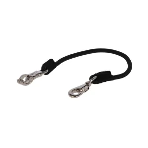 Kerbl Rubber Tying Rope - tirante elastico con moschettone antipanico