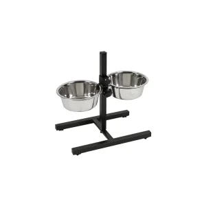 Kerbl Trogolo doppio con 2 ciotole inox 2x1800 ml