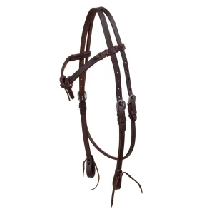 Lakota Briglia Western con Nodo sul Frontalino - Cuoio Marrone - Unica Oliato