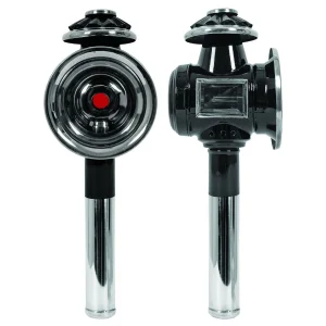 Lampade anteriori medie per carrozza JM (coppia, ottone/inox)