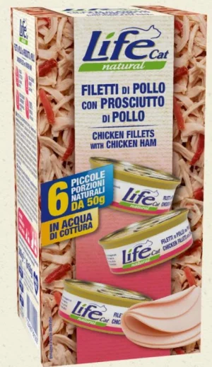 Lifecat Multipack 6 x Gr 50 Pollo/Prosciutto di Pollo