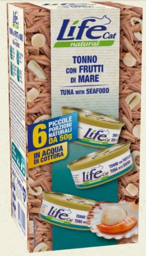 Lifecat Multipack 6 x Gr 50 Tonno/Frutti di Mare - Lifepet