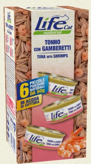 Lifecat Multipack 6 x Gr 50 Tonno/Gamberetti - Lifepet