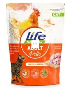 LIFEPET Lifecat Adult Pollo 800 g - Crocchette per gatti adulti
