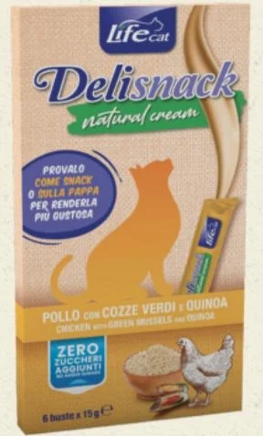 Lifepet Lifecat Deli Snack Cream Pollo 90 g
