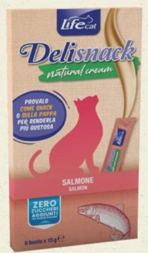 Lifepet Lifecat Deli Snack Cream Salmone 90 g