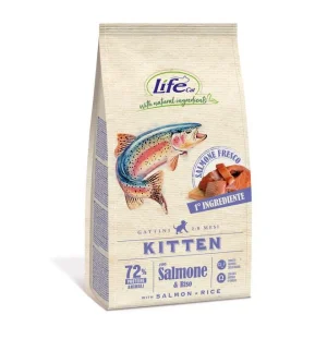 LIFEPET Lifecat Kitten Salmone 400 g - Mangime secco per gattini