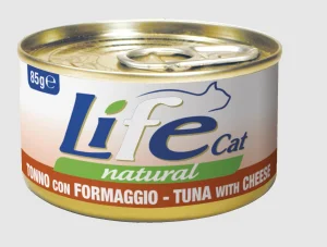 Lifepet Lifecat New Tonno e Formaggio 85 g - Umido per Gatti