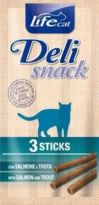Lifepet Lifecat Snack Salmone/Trota per gatti - 3 stick x 5 g