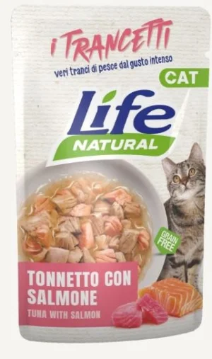 Lifepet Lifecat Trancetti Tonnetto e Salmone – 30 buste x 55 g