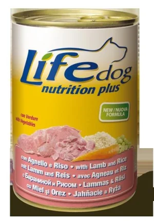 Lifepet Lifedog Agnello e Riso 400 g - Cibo umido per cani