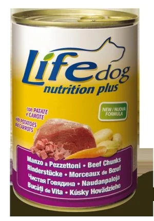 Lifepet Lifedog Manzo a Pezzettoni con Patate e Verdure 400 g
