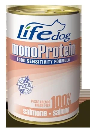 Lifepet Lifedog Mono Salmone 400 g – Cibo umido per cani