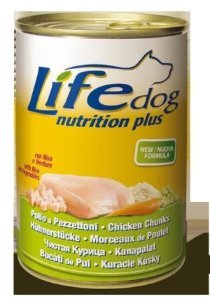 Lifepet Lifedog Pollo a Pezzettoni 400 g - Umido per Cani
