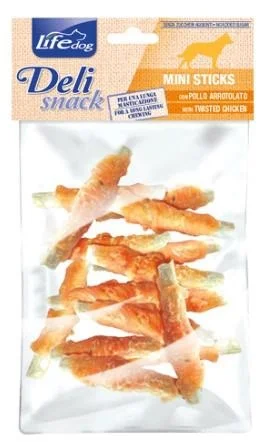 Lifepet Snack Mini Stick al Pollo per Cani 100 g