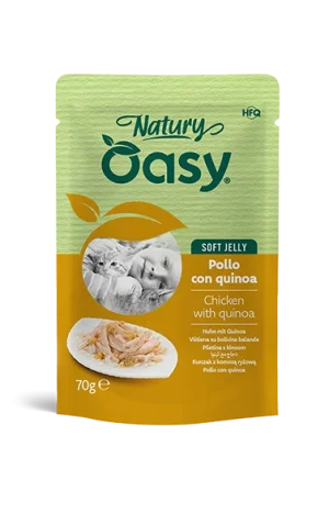 Oasy Natury Soft Jelly Pollo con Quinoa Umido per Gatti 70 g