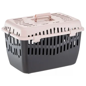 Ferplast Trasportino Binny 2 in plastica riciclata per gatti e cani piccoli, nero, 47,5 x 32 x h 33 cm