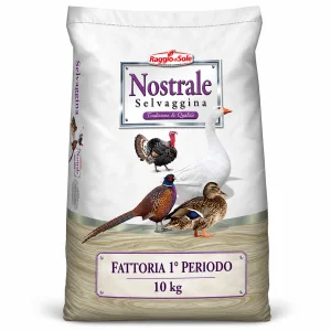 Fattoria 1° Periodo Raggio di Sole 10 e 22 kg – mangime completo sbriciolato per tacchini, faraone e fagiani