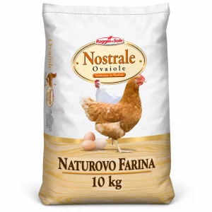 Naturovo Farina Raggio di Sole 10 e 22 kg – mangime completo in farina per galline ovaiole