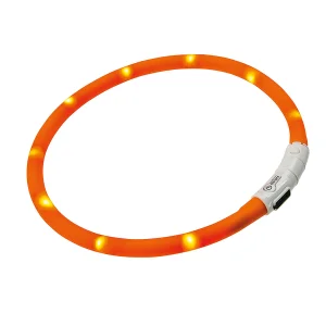 Ferplast Sovracollare luminoso a LED Night Over-Collar in gomma per cani, colori misti, misura 70