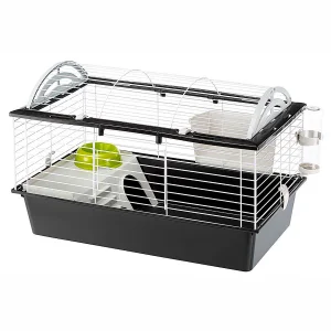 Ferplast Gabbia Casita 80 in metallo per conigli nani e porcellini d’India, bianca, 78 x 48 x h 50 cm