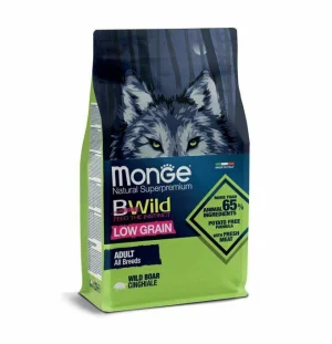 Monge Bwild Dog Low Cinghiale - Crocchette per Cani 12 kg