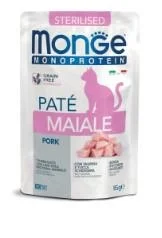 Monge Cat Buste Mono Paté Sterilized Maiale 28 x 85 g