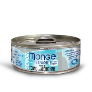 Monge Cat Senior Tonno/Acciughine in Gelatina 80 g