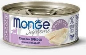 Monge Superpremium Cat Supreme Steril Tonno e Spigola 80 g