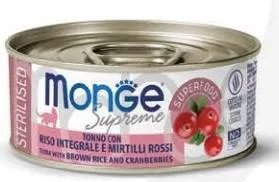 Monge Cat Supreme Steril Tonno, Riso e Mirtillo 80 g