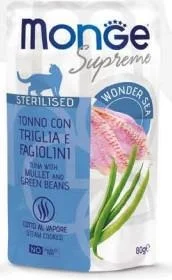 Monge Cat Supreme Steril Tonno/Triglia/Fagioli – 24 buste da 80 g