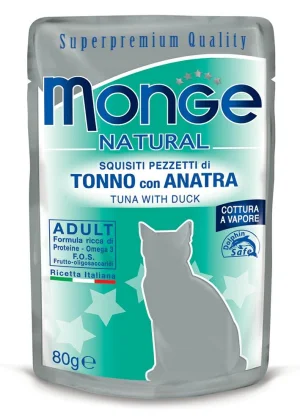 Monge Cat Umido Tonno/Anatra Buste 24 x 80 g