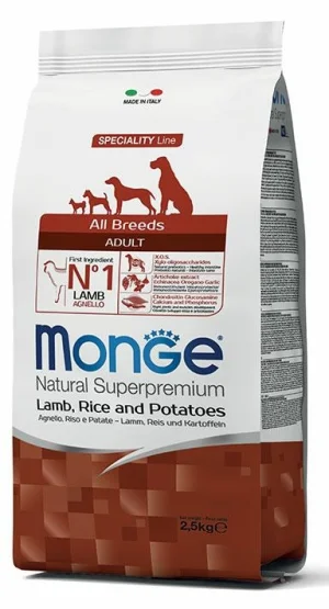 Monge Superpremium Agnello con Riso e Patate 2,5 kg