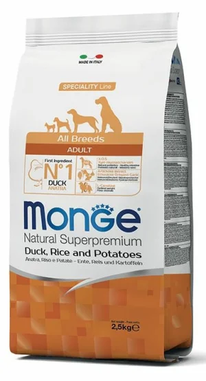 Monge Dog Anatra 2,5 kg - Mangime secco per cani
