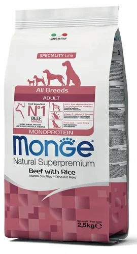 Monge Dog Manzo 2,5 kg - Mangime secco per cani