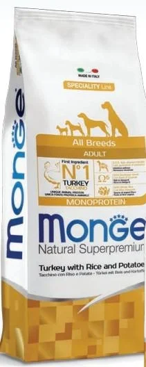 Monge Dog Tacchino, Riso e Patate 12 kg