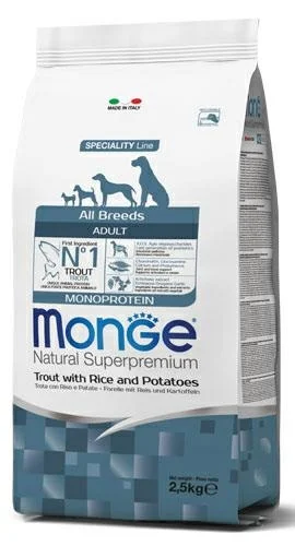 Monge Superpremium All Breeds Adult Trota con Riso e Patate 2,5 kg