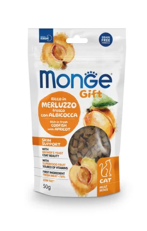Monge Gift Cat Meat Minis Skin Support Merluzzo/Albicocca 50 g