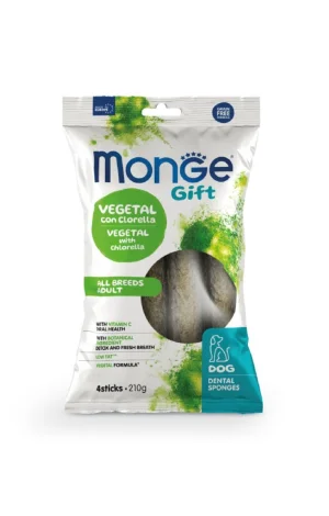 Monge Gift Dog Dental Sponges Vegetal Clorella/Menta 210 g