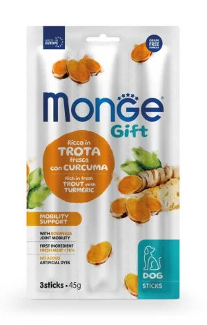 Monge Gift Sticks per Cani Mobility Support Trota/Curcuma 45 g