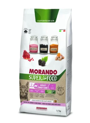 Morando Super Cat ADULT DAILY CARE Suino & Riso 1,5 kg
