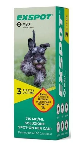 MSD Exspot Antiparassitario per Cani 3 x 1 ml