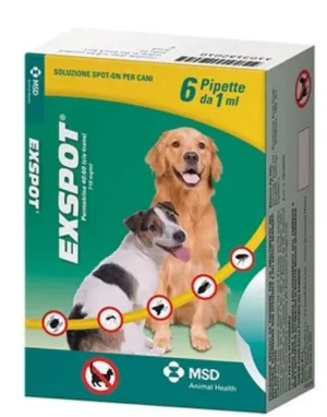 MSD Exspot 715 mg/ml soluzione spot-on per cani 6 x 1 ml