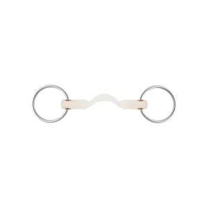 Nathe Mullen Mouth - Filetto mullen 20 mm con port, anelli 70 mm