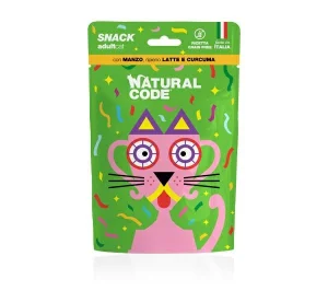Natural Code Snack Manzo Ripieno di Latte e Curcuma 60 g