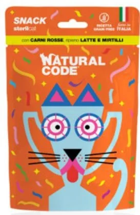 Natural Code Snack Steril carni rosse, latte e mirtilli 60 g