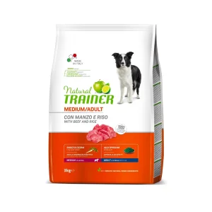 Natural Trainer Adult Medium Manzo e Riso per Cani