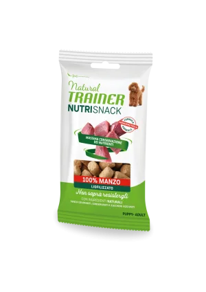 Natural Trainer Nutrisnack liofilizzato per Cani al Manzo Puppy & Adult 20 g