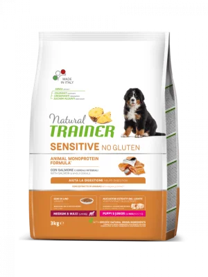 Natural Trainer Sensitive Puppy & Junior - Salmone - 3/12 Kg